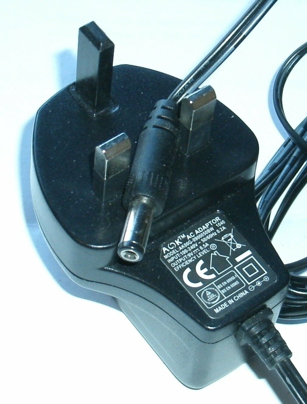 New 9V 0.5A AOK AK00G-0900050BW 1040 Power Supply Ac Adapter